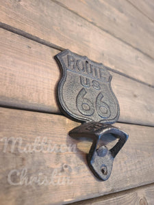 Route 66 Cast Iron Bottle Opener