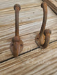 Rustic Cast Iron Coat Hat Towel Hook Set of 2