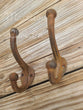 Rustic Cast Iron Coat Hat Towel Hook Set of 2