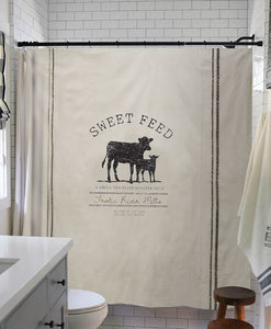 Sweet Feed Farmhouse Shower Curtain