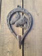 Teardrop Horse Western Themed Cast Iron Key Towel Hat Coat Hook