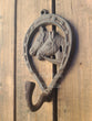 Teardrop Horse Western Themed Cast Iron Key Towel Hat Coat Hook