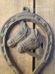 Teardrop Horse Western Themed Cast Iron Key Towel Hat Coat Hook