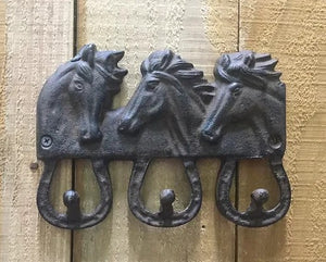 Three Horse Hook Key Rack Towel Coat Hook