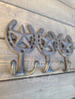 Triple Star Horseshoe Cast Iron Hook Key Rack