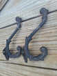 2 Victorian Cast Iron Coat Towel Hat Hook