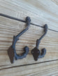 2 Victorian Cast Iron Coat Towel Hat Hook