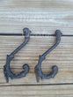 2 Victorian Cast Iron Coat Towel Hat Hook