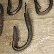 Black Cast Iron Fishing Hook Set of 4 Key Coat Hat Towel Rack