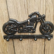 Black Motorcycle Cast Iron Hook Key Rack