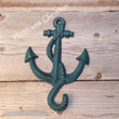 Blue Rustic Boat Anchor Nautical Themed Towel Coat Hat Key Hook Rack