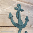 Blue Rustic Boat Anchor Nautical Themed Towel Coat Hat Key Hook Rack