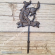 Bronc Horse Riding Cowboy Cast Iron Towel Hat Coat Hook Key Rack