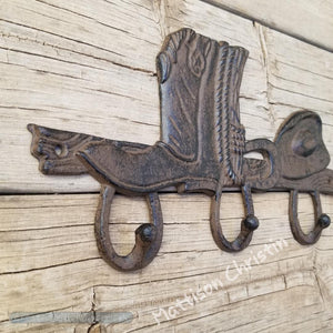 Cowboy Hat Boot Key Rack