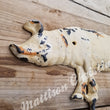 Farmhouse Country Rustic Distressed Painted Pig Hook