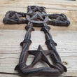 Cast Iron Star Barbwire Cross