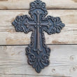 Fleur de Lis Cast Iron Cross