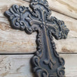 Fleur de Lis Cast Iron Cross