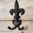 Large Black Cast Iron Fleur de Lis Double Hook