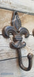 Fleur De Lis Cast Iron Coat Towel Key Hook Rack