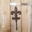 2 Large Fleur de Lis Cast Iron Hook