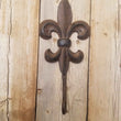 2 Large Fleur de Lis Cast Iron Hook