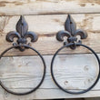 2 Fleur de Lis Towel Ring