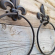 2 Fleur de Lis Towel Ring