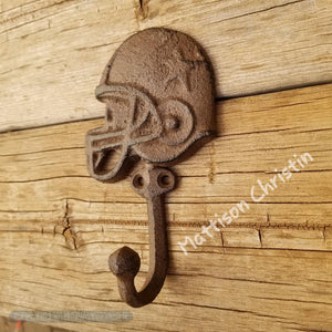 Football Helmet Cast Iron Hook