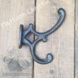 S/3 Cast Iron Swirl Hook Key Hat Coat Towel