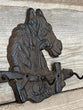 Western Themed Cowboy Horse Triple Hook