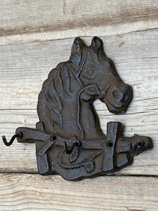 Western Themed Cowboy Horse Triple Hook