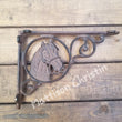 Set of 2 Cast Iron Horse Head Shelf Brace Bracket