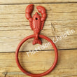 Red Cast Iron Lobster Towel Ring