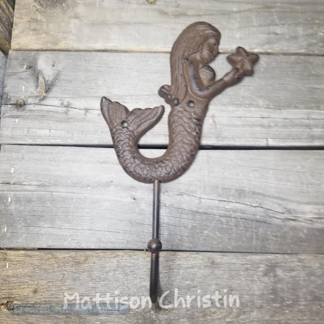 Mermaid Towel Coat Hat Key Rack Hook