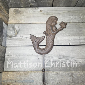 Mermaid Towel Coat Hat Key Rack Hook