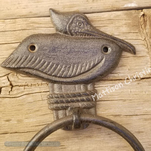 Pelican Nautical Themed Cast Iron Towel Ring