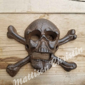 3 Pirate Skull Cross Bones Bottle Openers