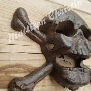 3 Pirate Skull Cross Bones Bottle Openers