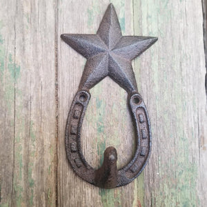 Star Horseshoe Cast Iron Hook