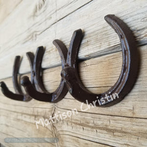 Triple Hook Horseshoe Key Towel Coat Hook Rack