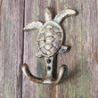 3 Green Verdigris Patina Sea Turtle Hook