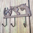 Western Themed Triple Hook Key Coat Rack