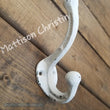 2 White Distressed Coat Towel Hat Hook